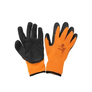 Latex Belagd Polyesterhandske Vinter, Storlek 9, 12 par